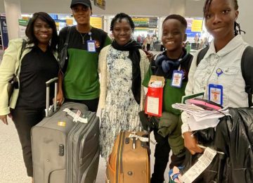 Three Students from Hope Mobolaji International Schools, Ilesa, Nigeria arrived to attend International Educational Summit in New York City, USA.